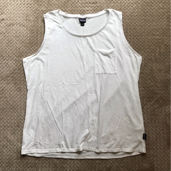 Patagonia Tops - Patagonia Women’s Organic Cotton Blend Tank Top White Size XL